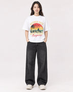 Mockup Boxy Heavyweight Tee White female full-body 03