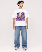 Mockup Boxy Heavyweight Tee White male full-body 02