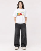 Mockup Boxy Heavyweight Tee White female full-body 03