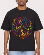 Mockup Boxy Heavyweight Tee Black male close-up 05