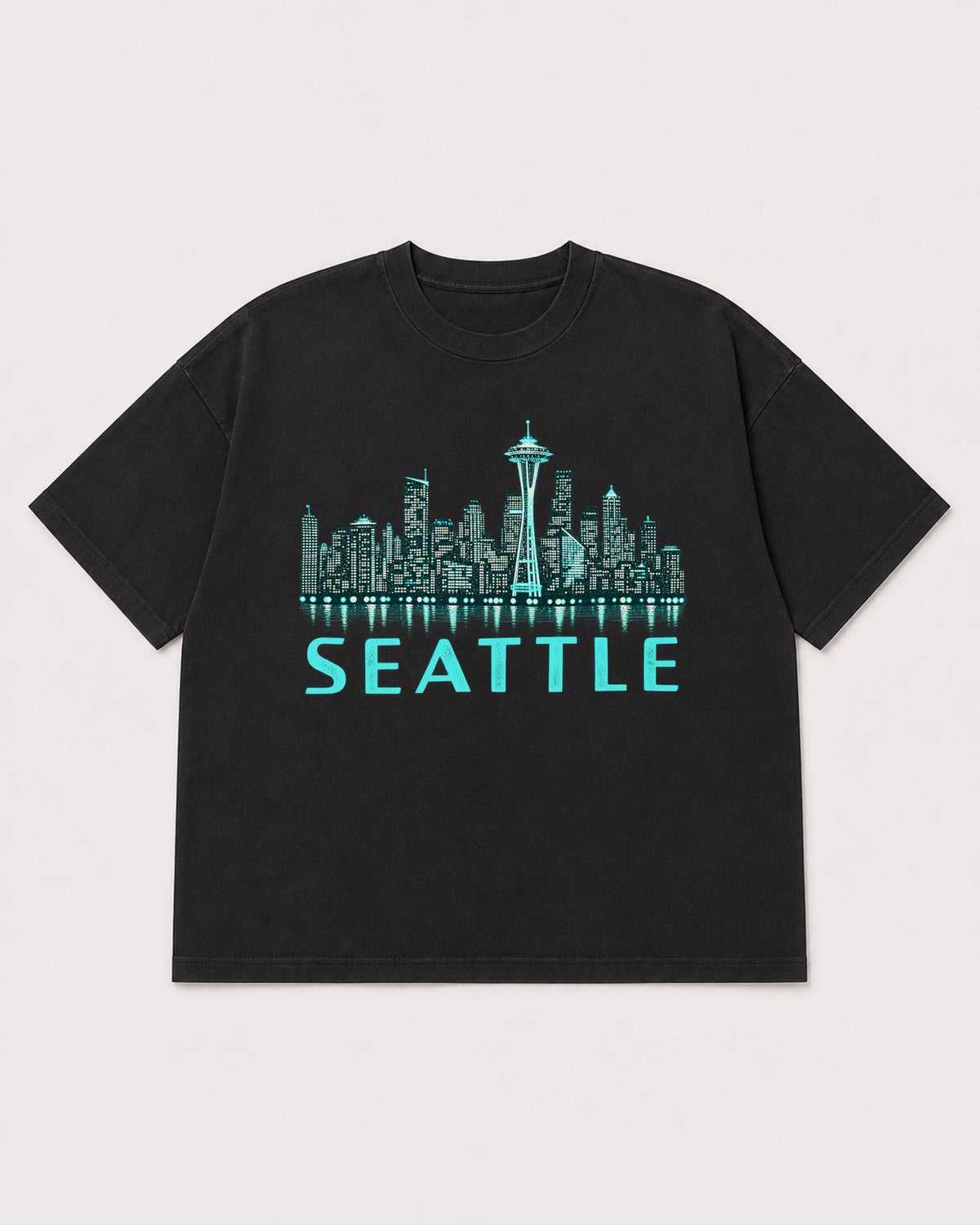 Mockup Boxy Heavyweight Tee Black product
