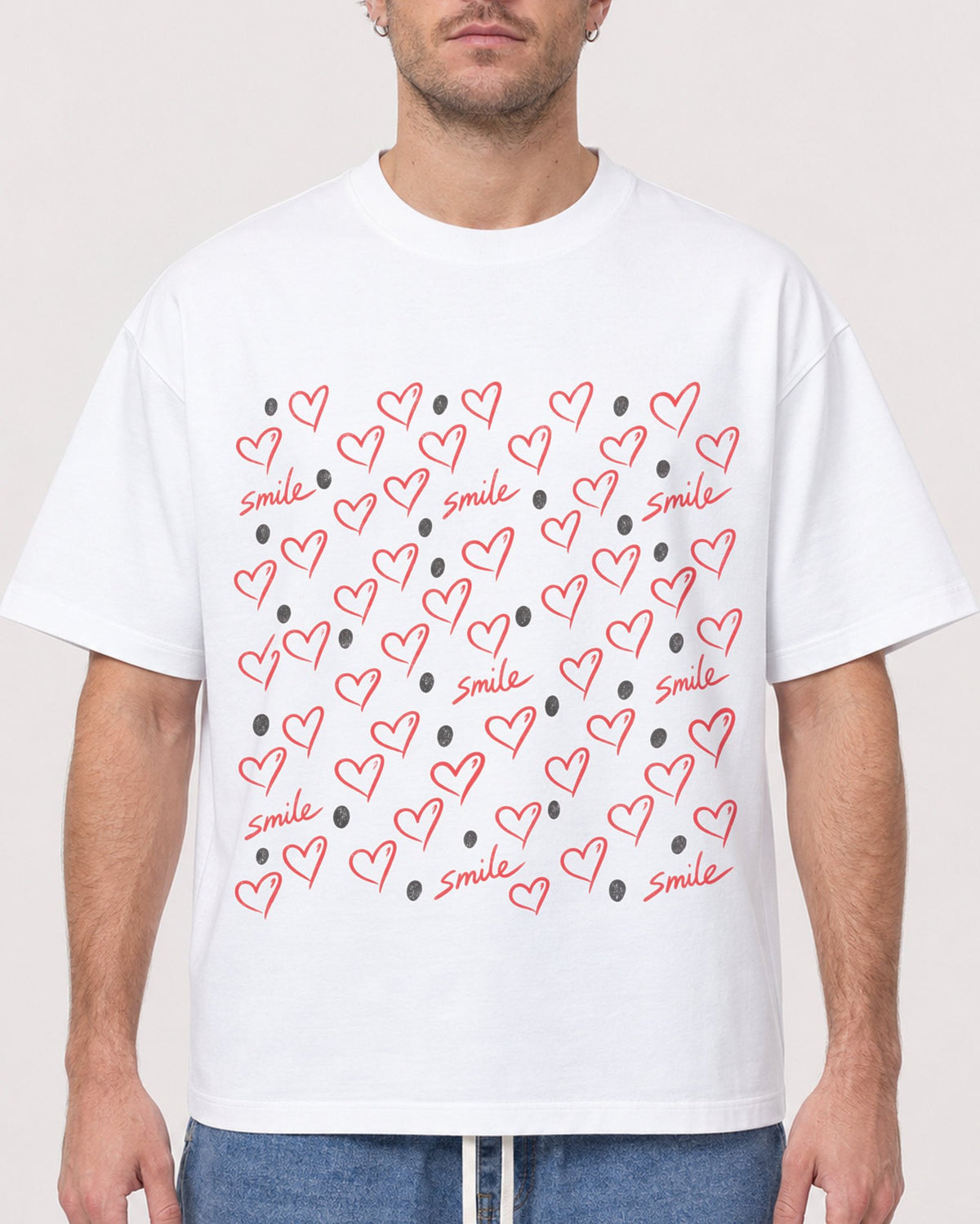 Mockup Boxy Heavyweight Tee White male close-up 08
