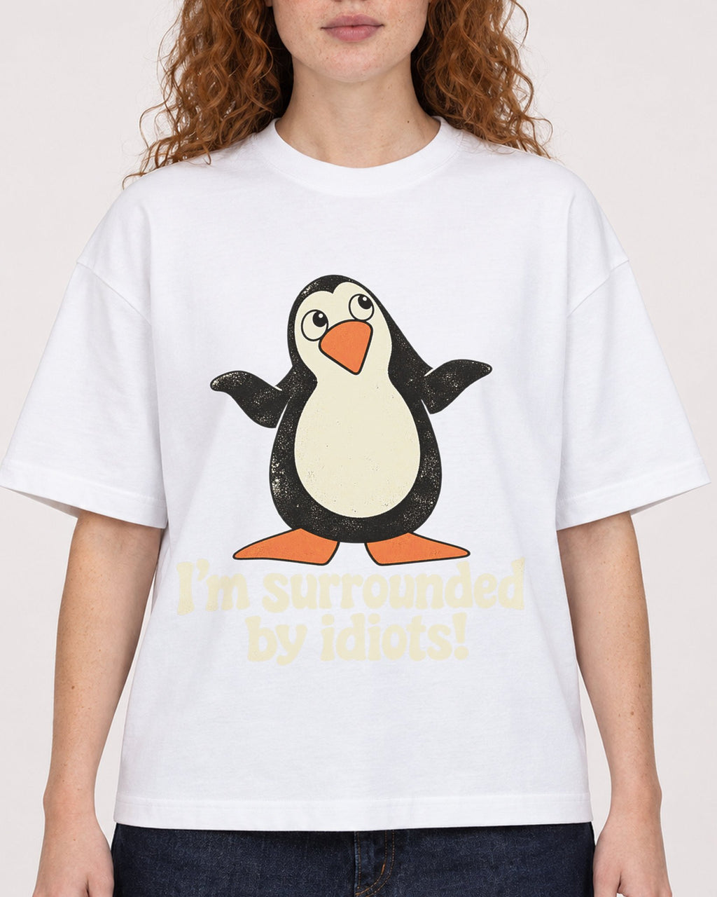 Mockup Boxy Heavyweight Tee White female close-up 09
