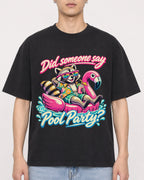 Mockup Boxy Heavyweight Tee Black male close-up 21