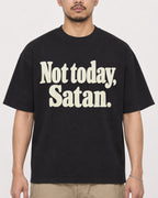 Mockup Boxy Heavyweight Tee Black male close-up 32