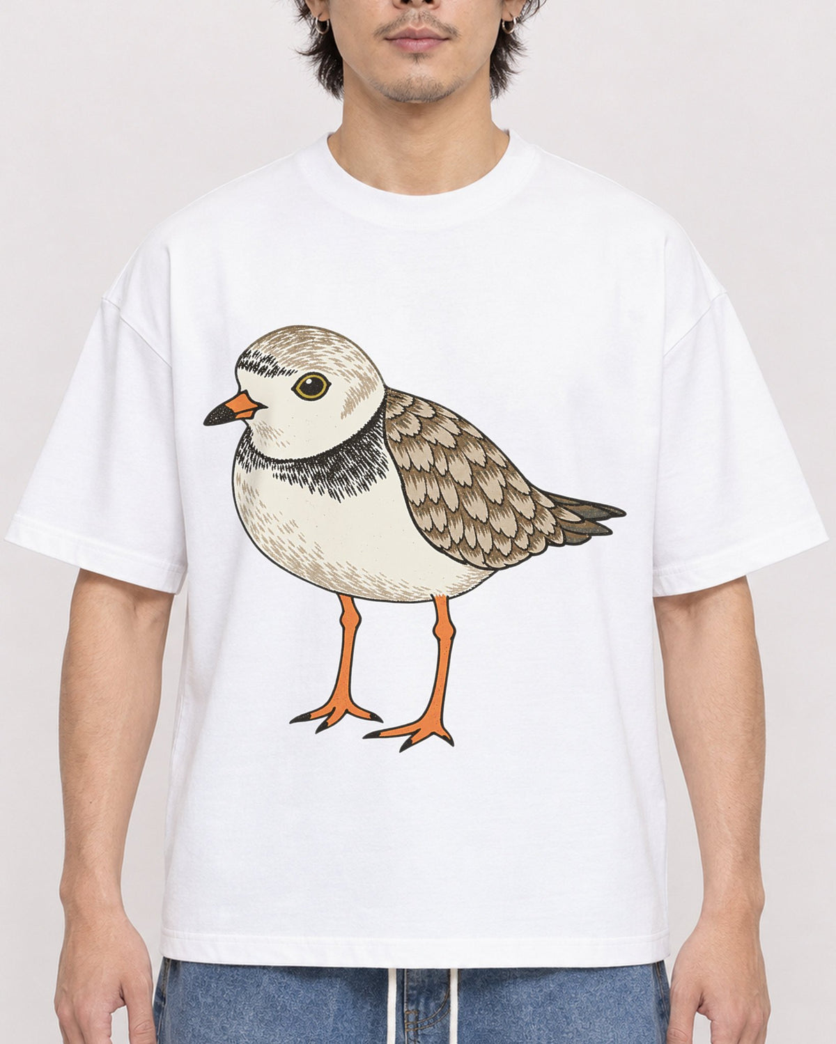 Mockup Boxy Heavyweight Tee White male close-up 03