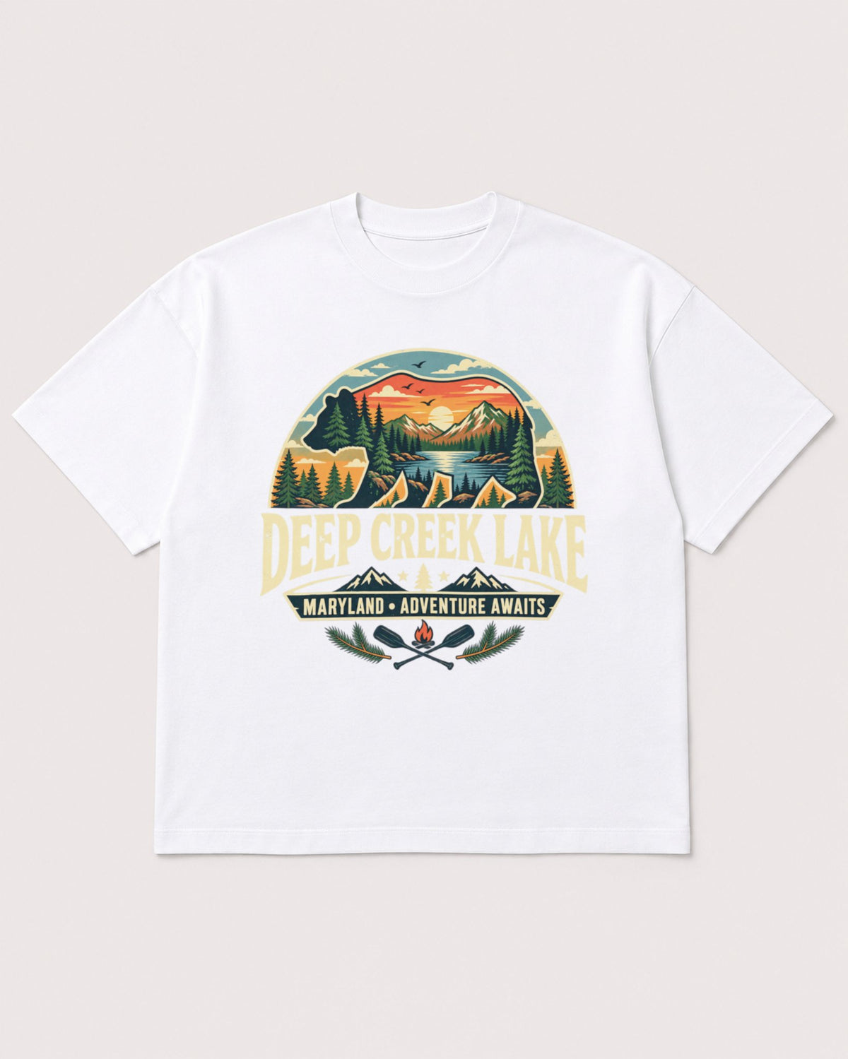Mockup Boxy Heavyweight Tee White product
