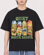 Mockup Boxy Heavyweight Tee Black male close-up 11