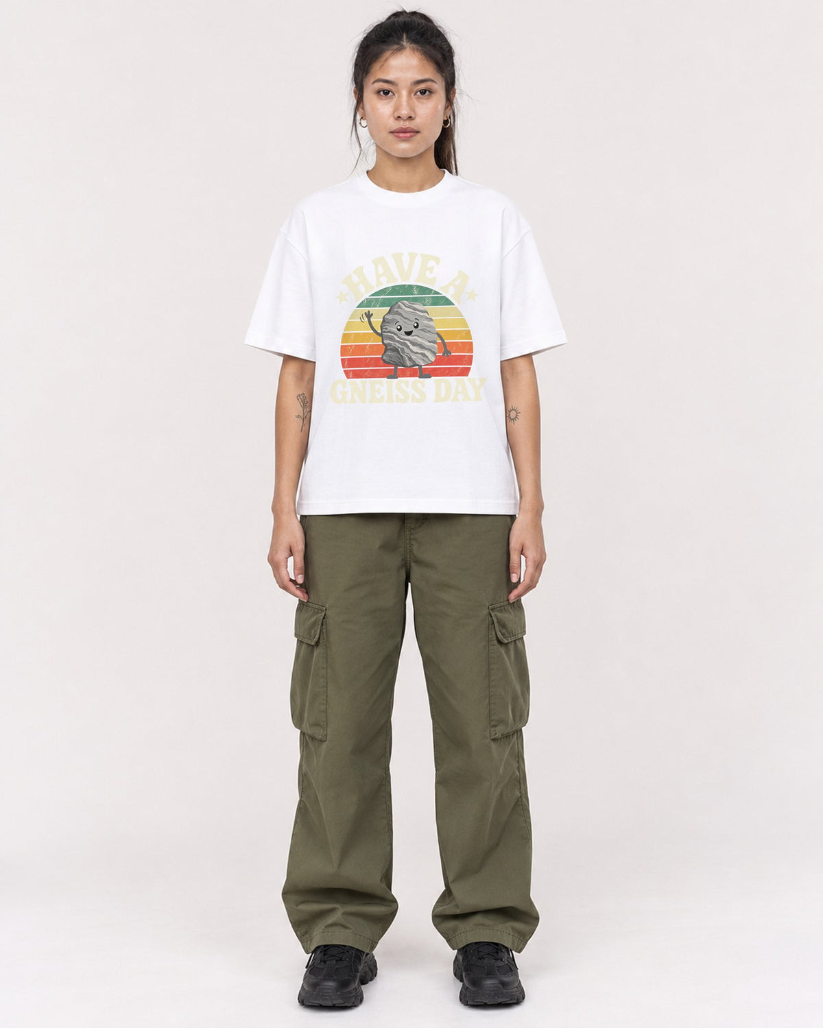 Mockup Boxy Heavyweight Tee White female full-body 42