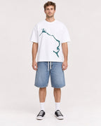 Mockup Boxy Heavyweight Tee White male full-body 08