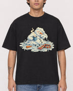 Mockup Boxy Heavyweight Tee Black male close-up 06