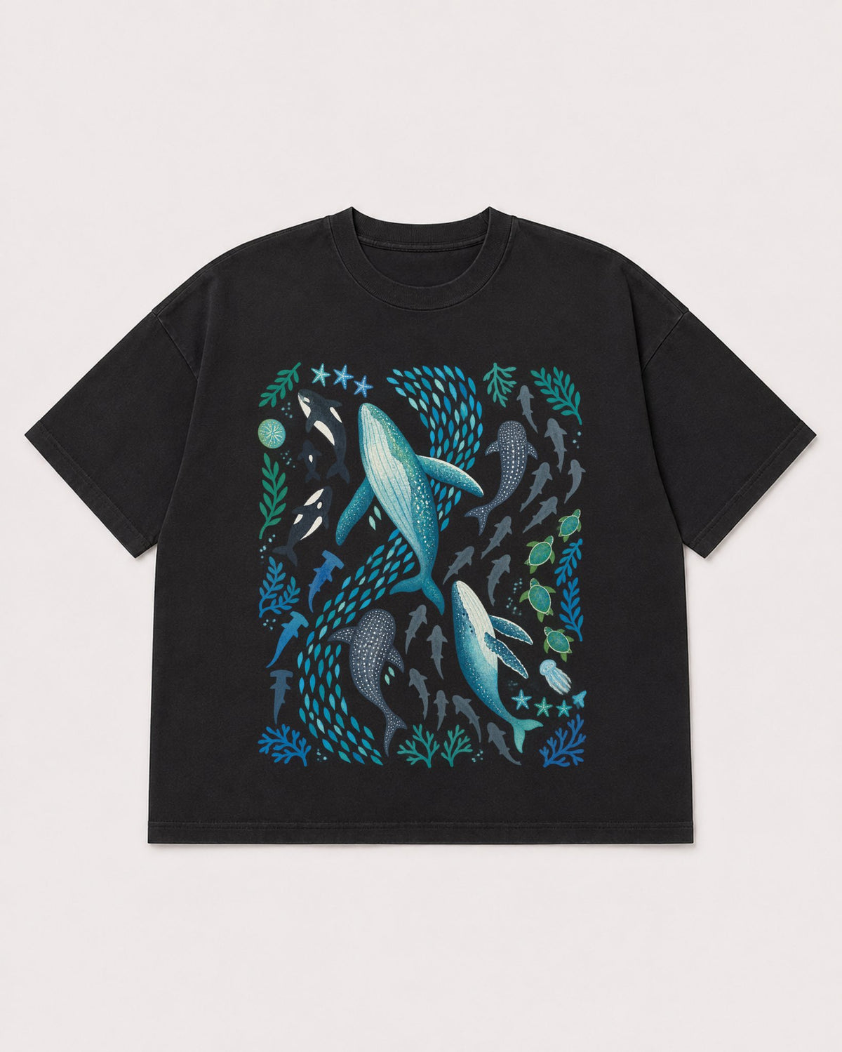 Mockup Boxy Heavyweight Tee Black product