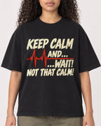 Mockup Boxy Heavyweight Tee Black female close-up 10