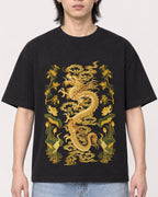 Mockup Boxy Heavyweight Tee Black male close-up 41