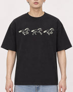 Mockup Boxy Heavyweight Tee Black male close-up 01