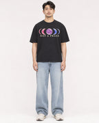 Mockup Boxy Heavyweight Tee Black male full-body 13