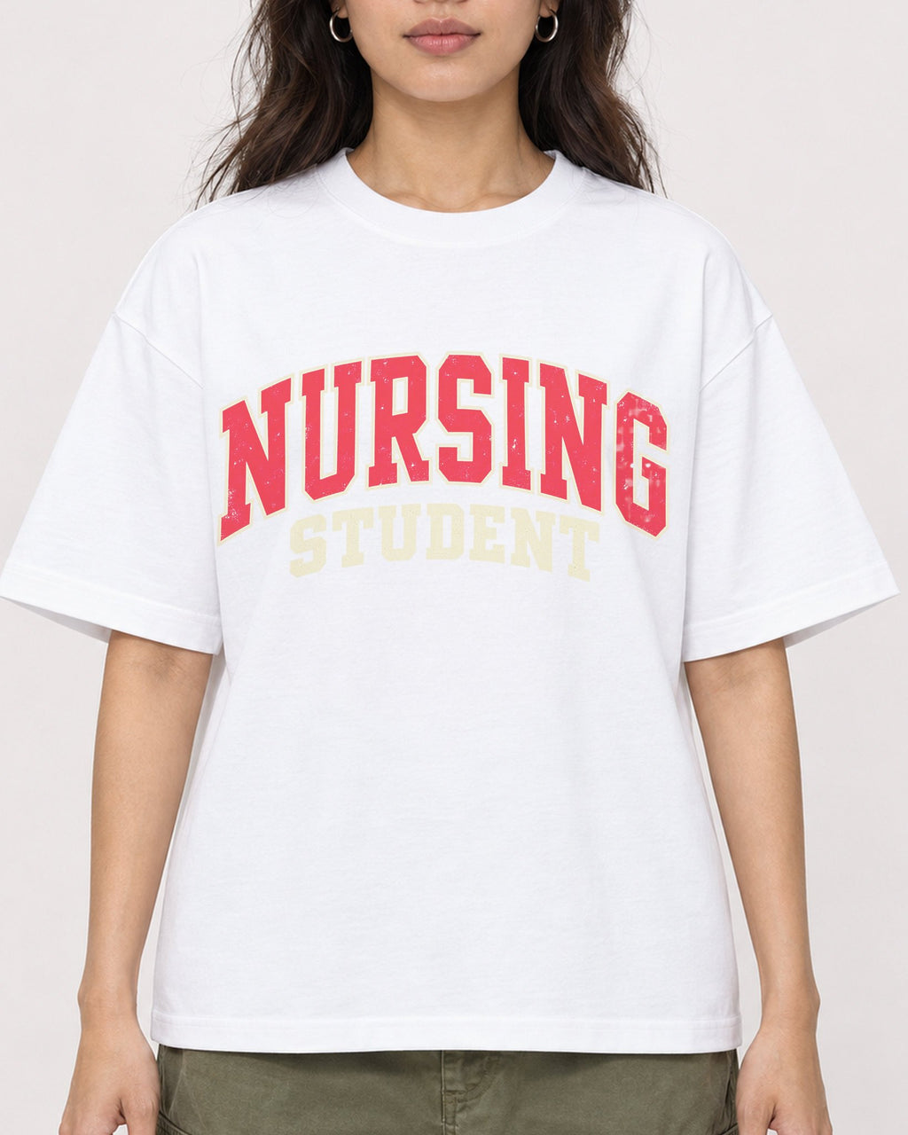 Mockup Boxy Heavyweight Tee White female close-up 02