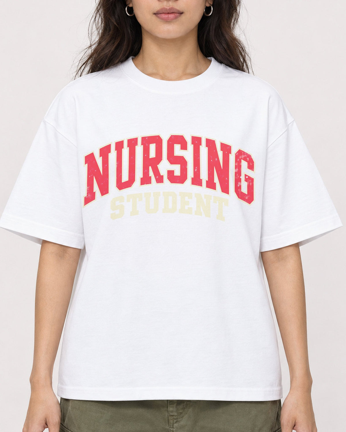 Mockup Boxy Heavyweight Tee White female close-up 02