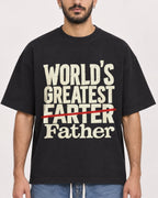 Mockup Boxy Heavyweight Tee Black male close-up 07