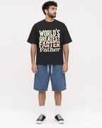 Mockup Boxy Heavyweight Tee Black male full-body 07