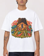 Mockup Boxy Heavyweight Tee White male close-up 06