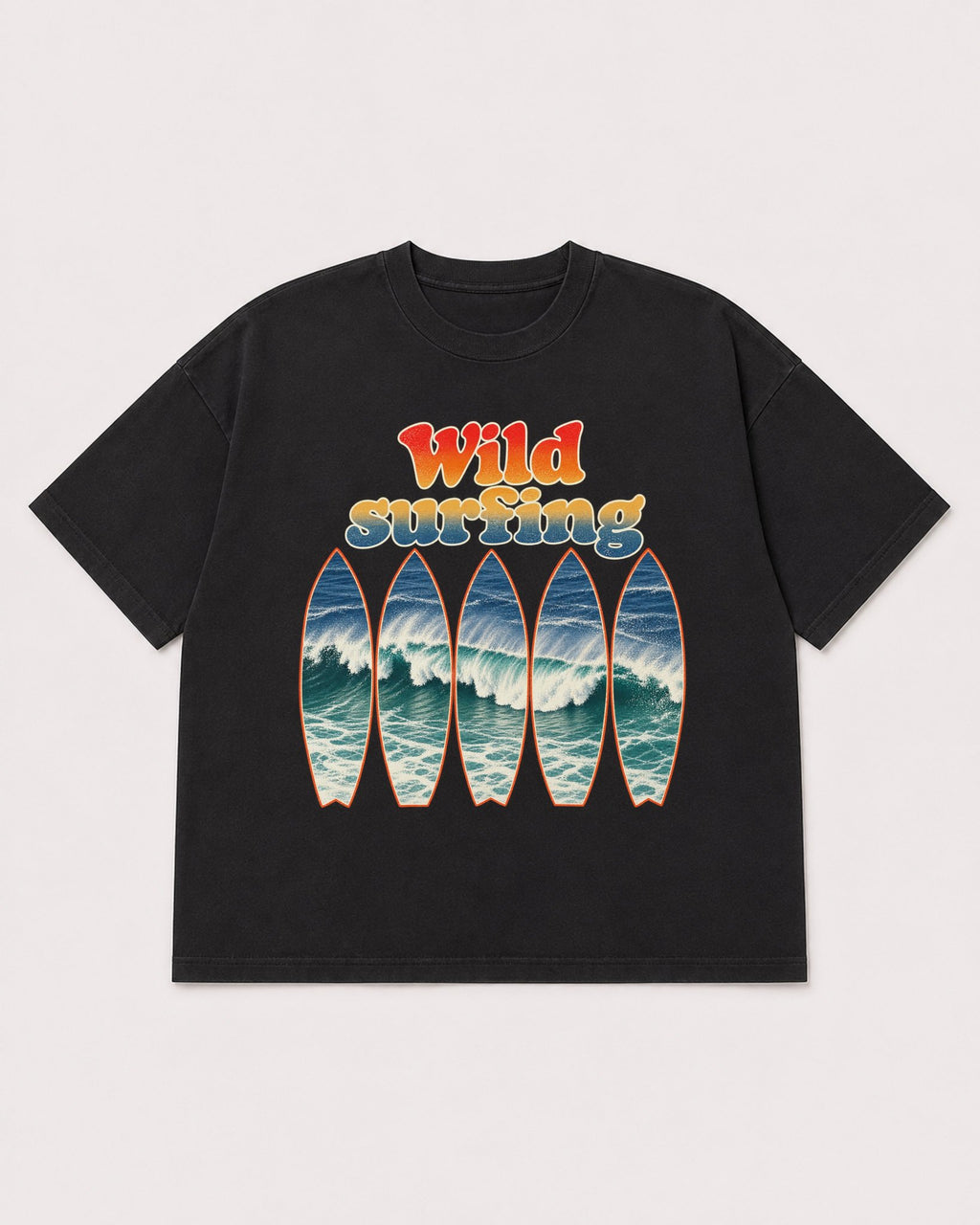 Mockup Boxy Heavyweight Tee Black product