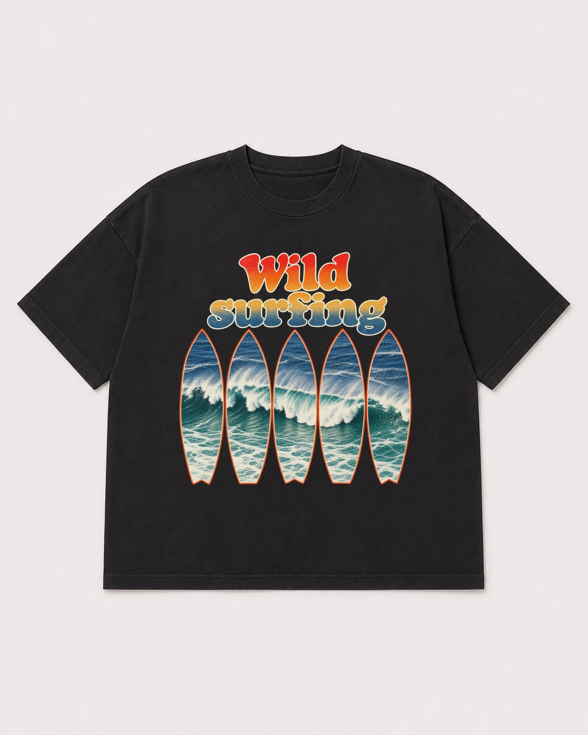 Mockup Boxy Heavyweight Tee Black product
