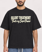 Mockup Boxy Heavyweight Tee Black male close-up 07