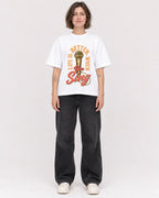 Mockup Boxy Heavyweight Tee White female full-body 18