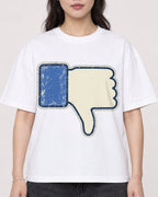 Mockup Boxy Heavyweight Tee White female close-up 03