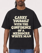 Mockup Boxy Heavyweight Tee Black male close-up 34