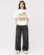 Mockup Boxy Heavyweight Tee White female full-body 03