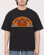Mockup Boxy Heavyweight Tee Black male close-up 03