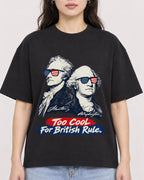 Mockup Boxy Heavyweight Tee Black female close-up 03