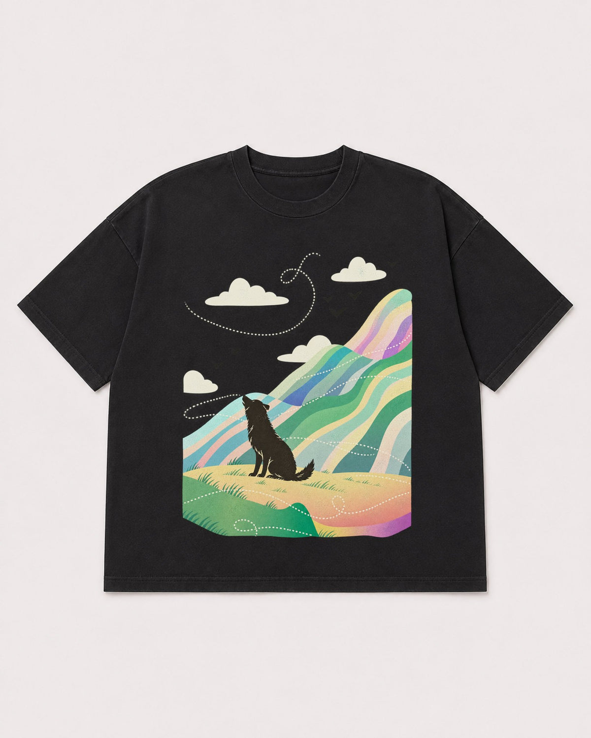 Mockup Boxy Heavyweight Tee Black product