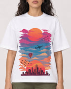 Mockup Boxy Heavyweight Tee White female close-up 07