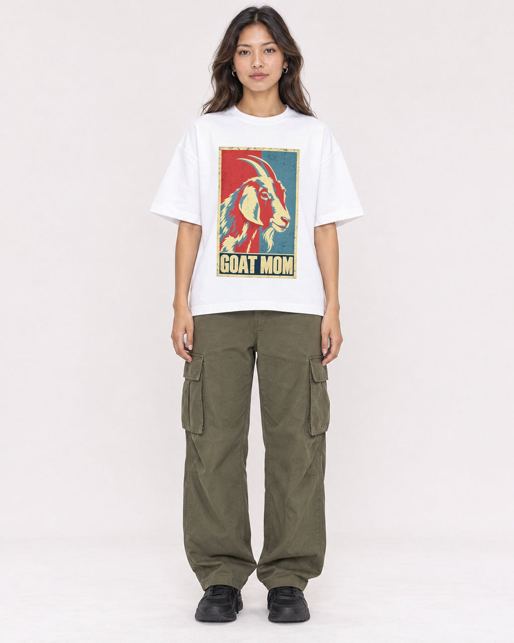 Mockup Boxy Heavyweight Tee White female full-body 02