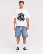Mockup Boxy Heavyweight Tee White male full-body 08