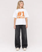 Mockup Boxy Heavyweight Tee White female full-body 08