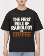 Mockup Boxy Heavyweight Tee Black male close-up 01