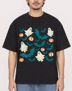 Mockup Boxy Heavyweight Tee Black male close-up 02