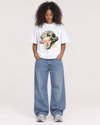 Mockup Boxy Heavyweight Tee White female full-body 05