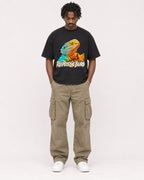 Mockup Boxy Heavyweight Tee Black male full-body 04