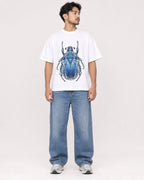 Mockup Boxy Heavyweight Tee White male full-body 02
