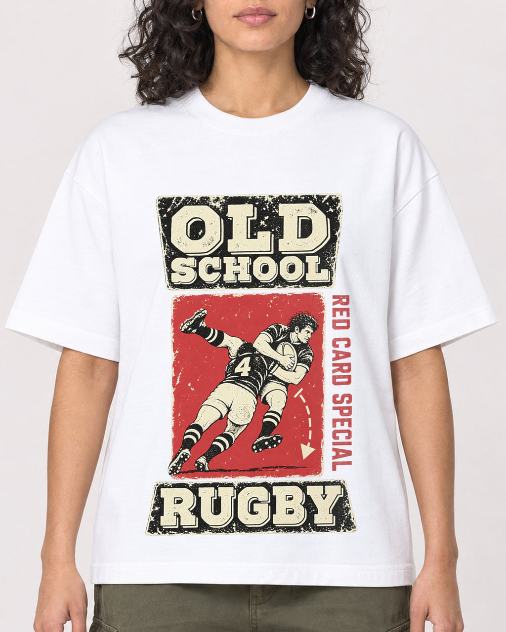Mockup Boxy Heavyweight Tee White female close-up 27