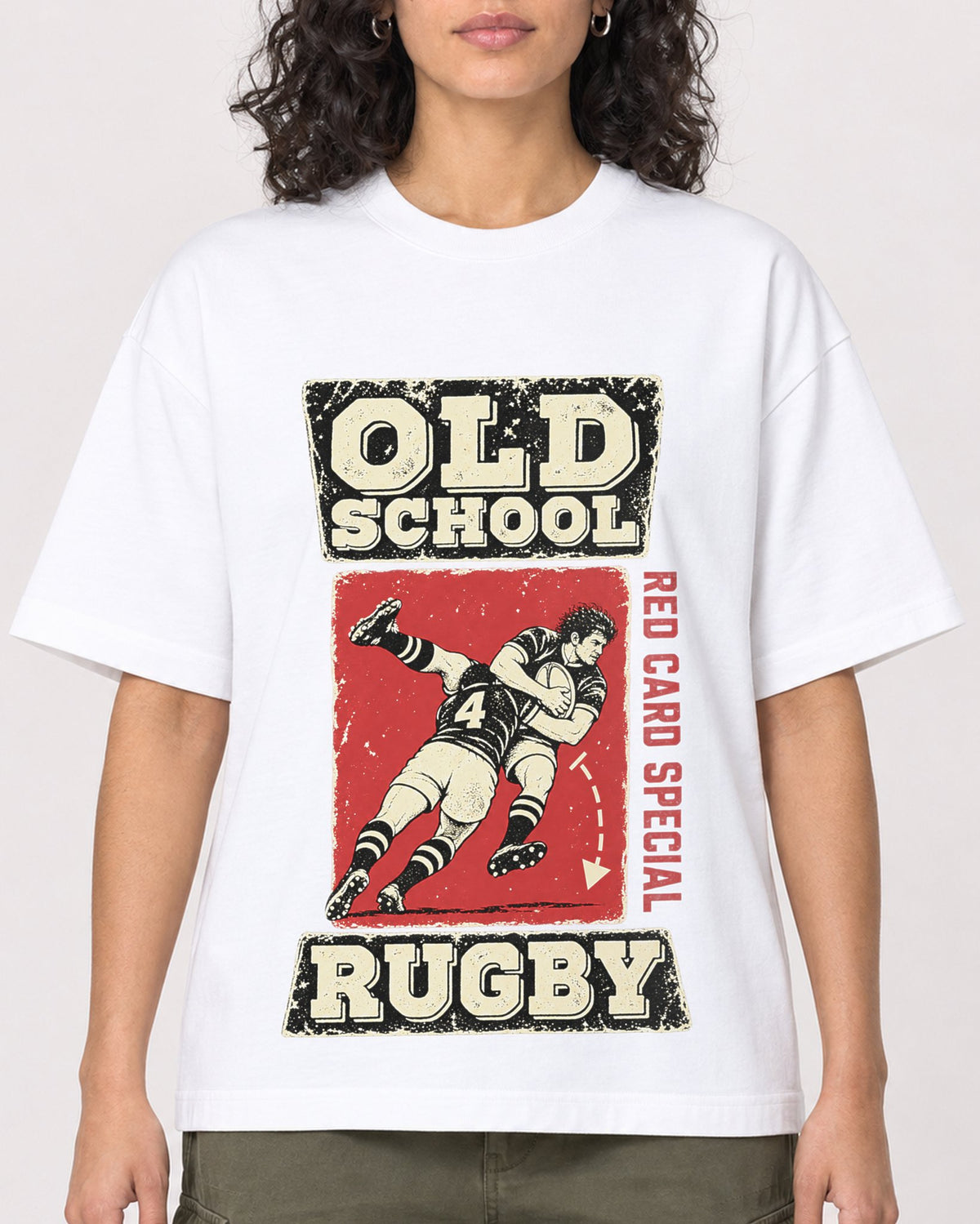 Mockup Boxy Heavyweight Tee White female close-up 27