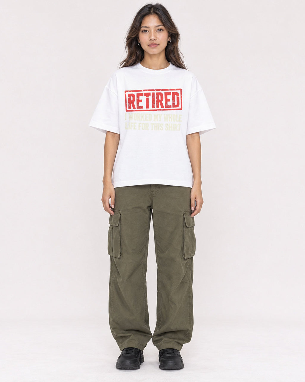 Mockup Boxy Heavyweight Tee White female full-body 02