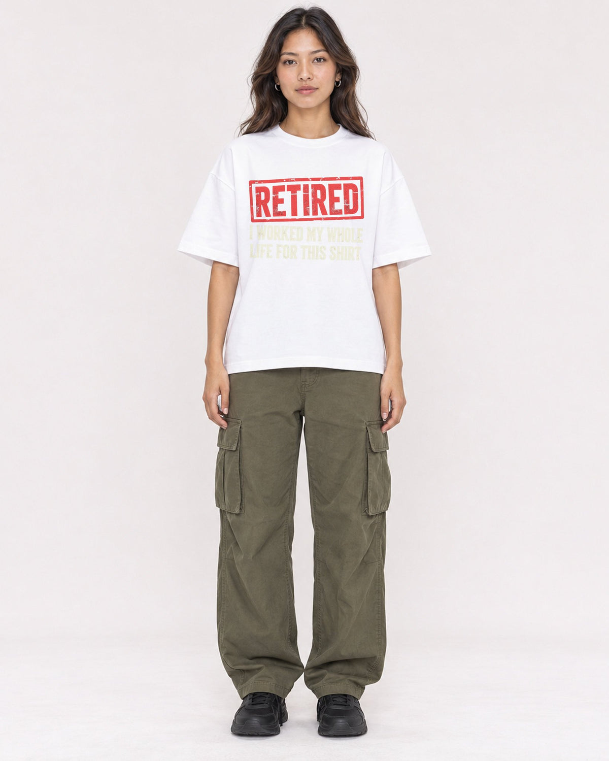 Mockup Boxy Heavyweight Tee White female full-body 02