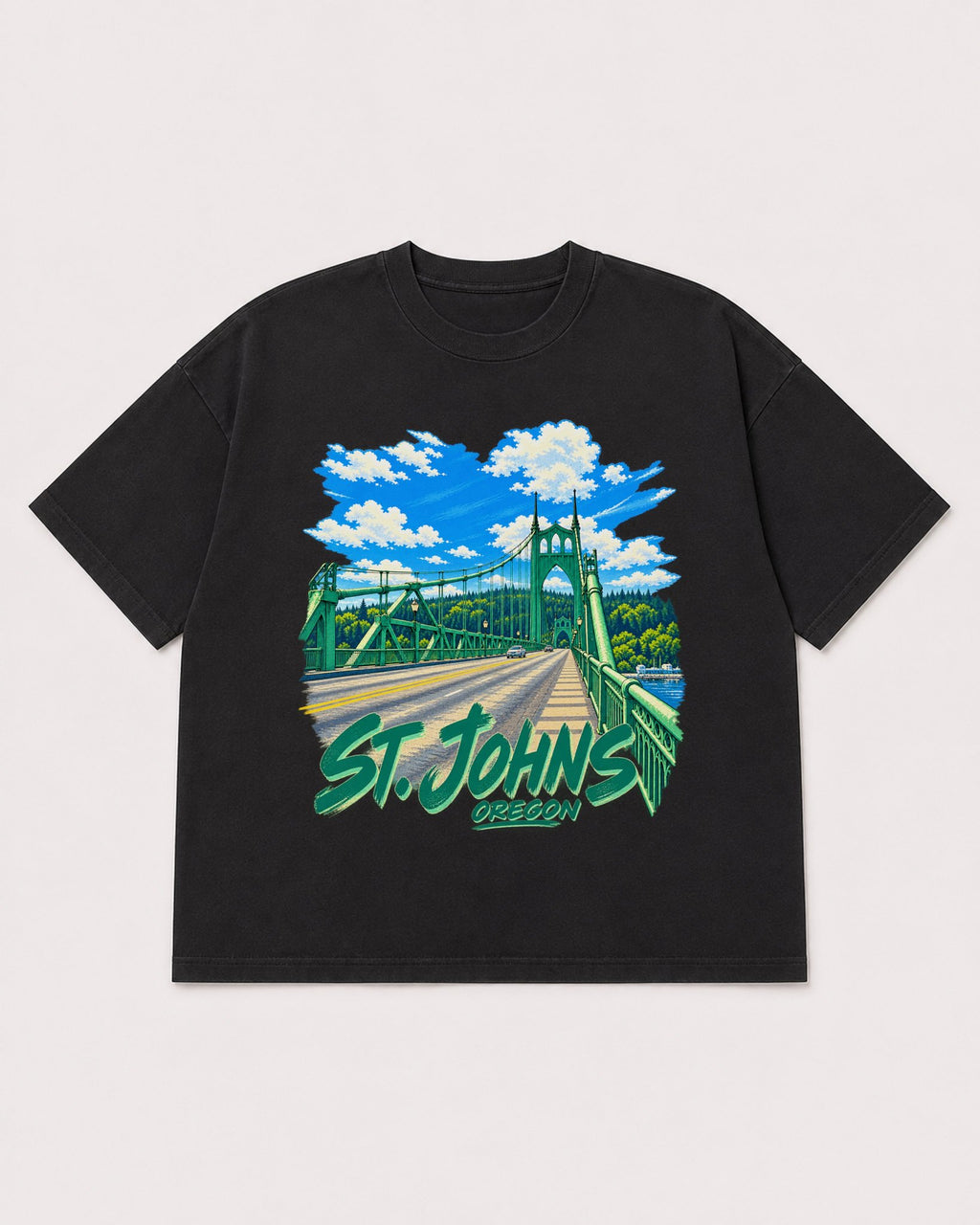 Mockup Boxy Heavyweight Tee Black product