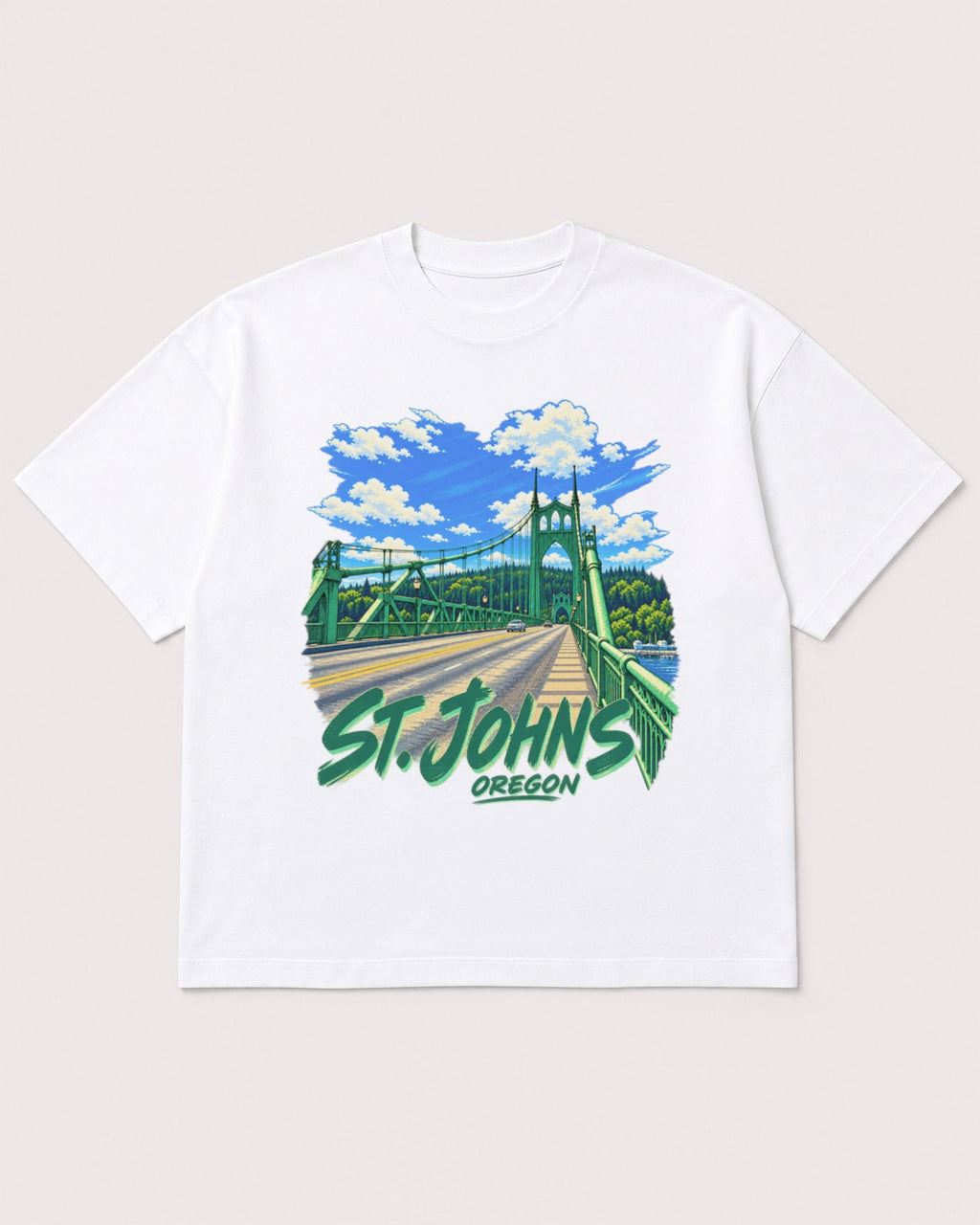 Mockup Boxy Heavyweight Tee White product